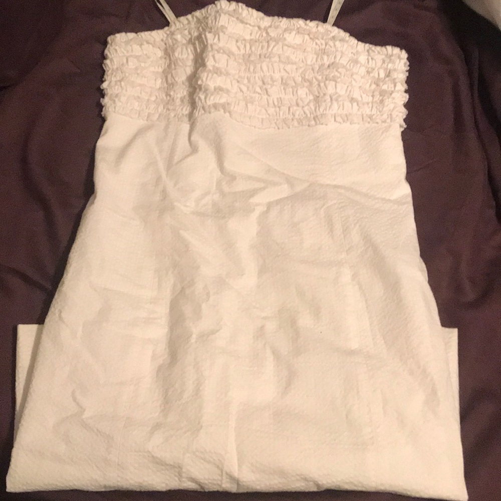 Lilly Pulitzer white strapless dress